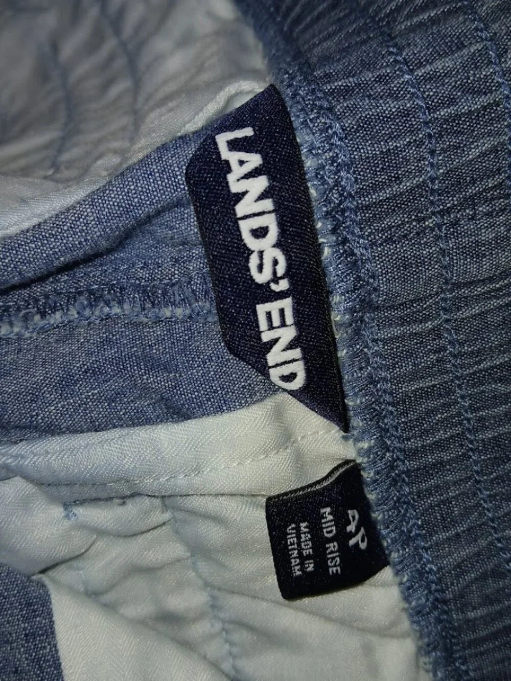 Land's end denim shorts